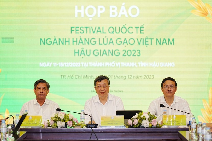 Họp báo Festival Quốc tế ngành hàng lúa gạo Việt Nam - Hậu Giang 2023.