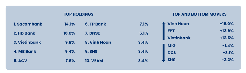 Hiệu suất Pyn Elite Fund “chiến thắng” VN-Index nhờ cổ phiếu ngân hàng