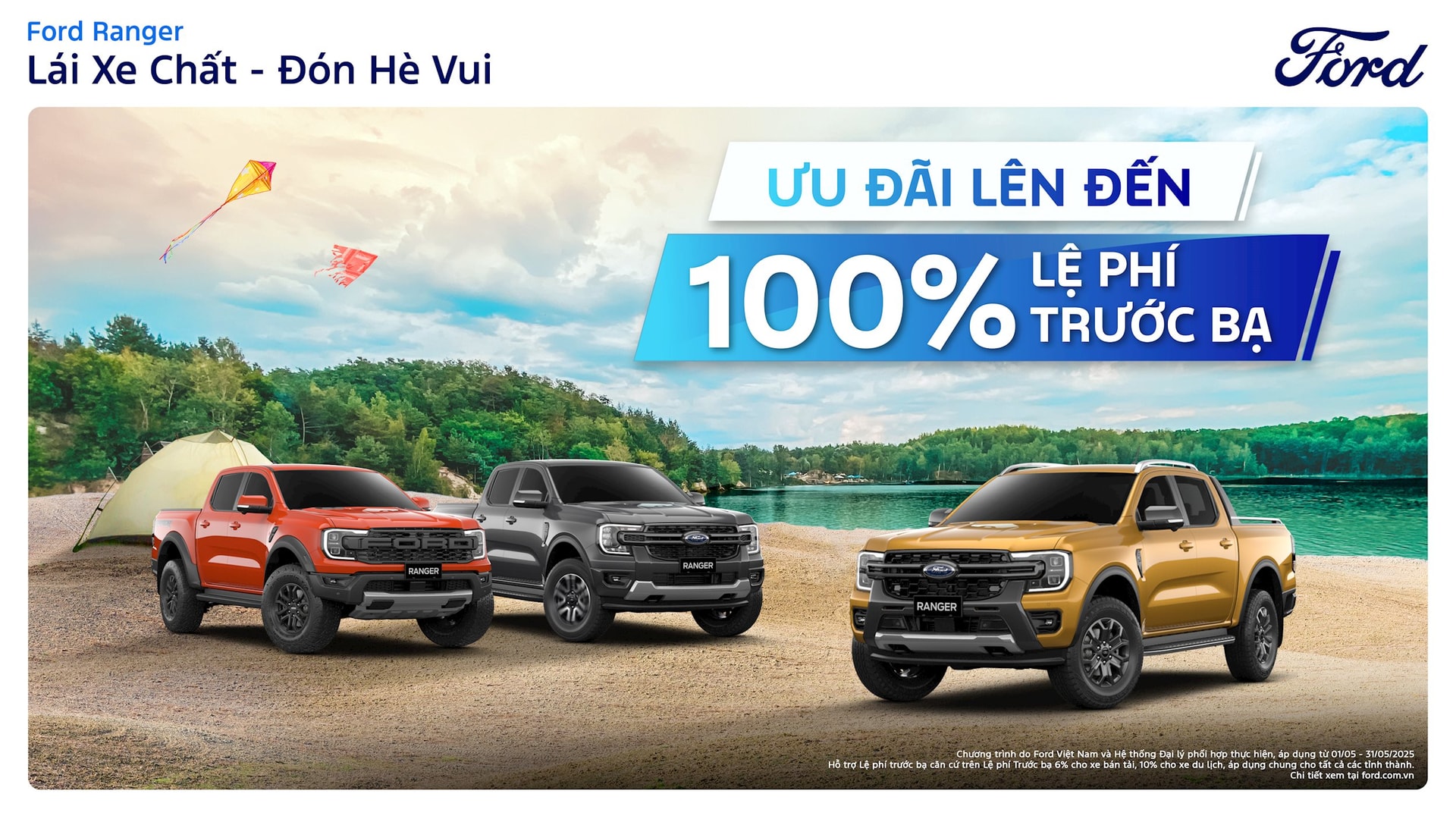 Ford Việt Nam và hệ thống đại lý triển khai chương trình khuyến mãi trong tháng 5/2025