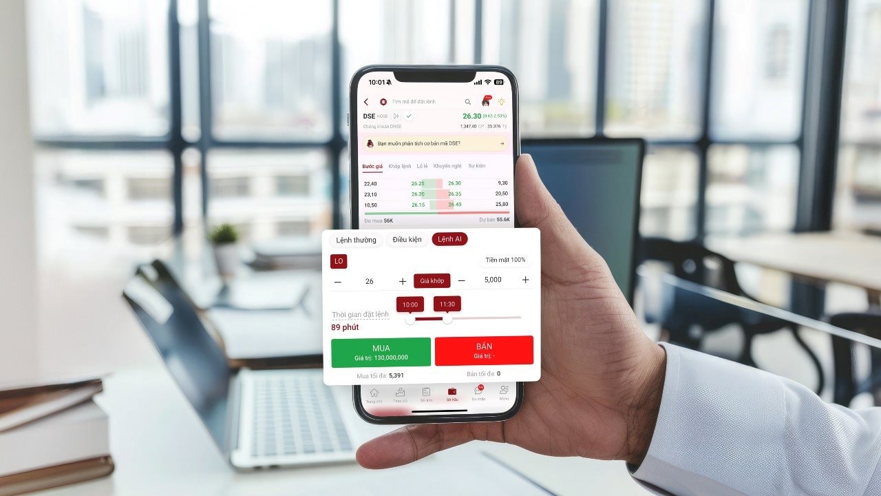 DNSE ra mắt Lệnh AI, giải phóng nhà đầu tư khỏi áp lực "bám bảng"