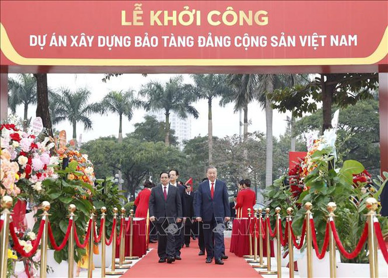 Tổng Bí thư Tô Lâm dự Lễ khởi công dự án xây dựng Bảo tàng Đảng Cộng sản Việt Nam- Ảnh 1.