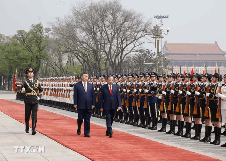 Lễ đón trọng thể Tổng Bí thư, Chủ tịch nước Tô Lâm thăm cấp Nhà nước đến Trung Quốc- Ảnh 2.