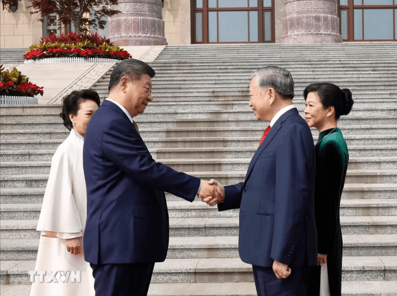 Lễ đón trọng thể Tổng Bí thư, Chủ tịch nước Tô Lâm thăm cấp Nhà nước đến Trung Quốc- Ảnh 1.