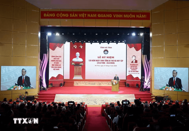 Tổng Bí thư, Chủ tịch nước Tô Lâm dự Lễ kỷ niệm 120 năm Ngày sinh Tổng Bí thư Hà Huy Tập- Ảnh 5.