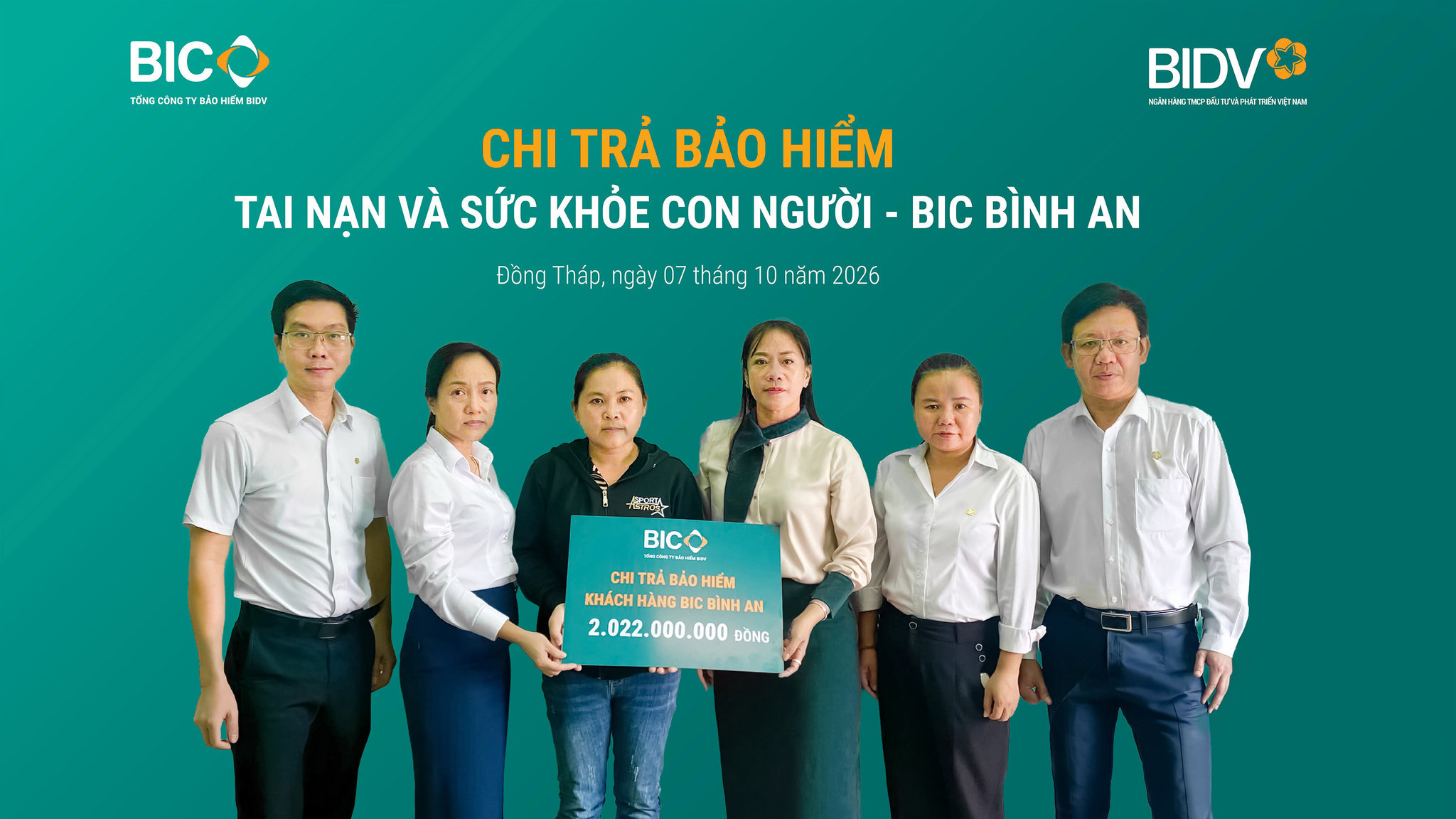 BIC va BIDV Dong Thao trao quyen loi bao hiem BIC Binh An cho khach hang