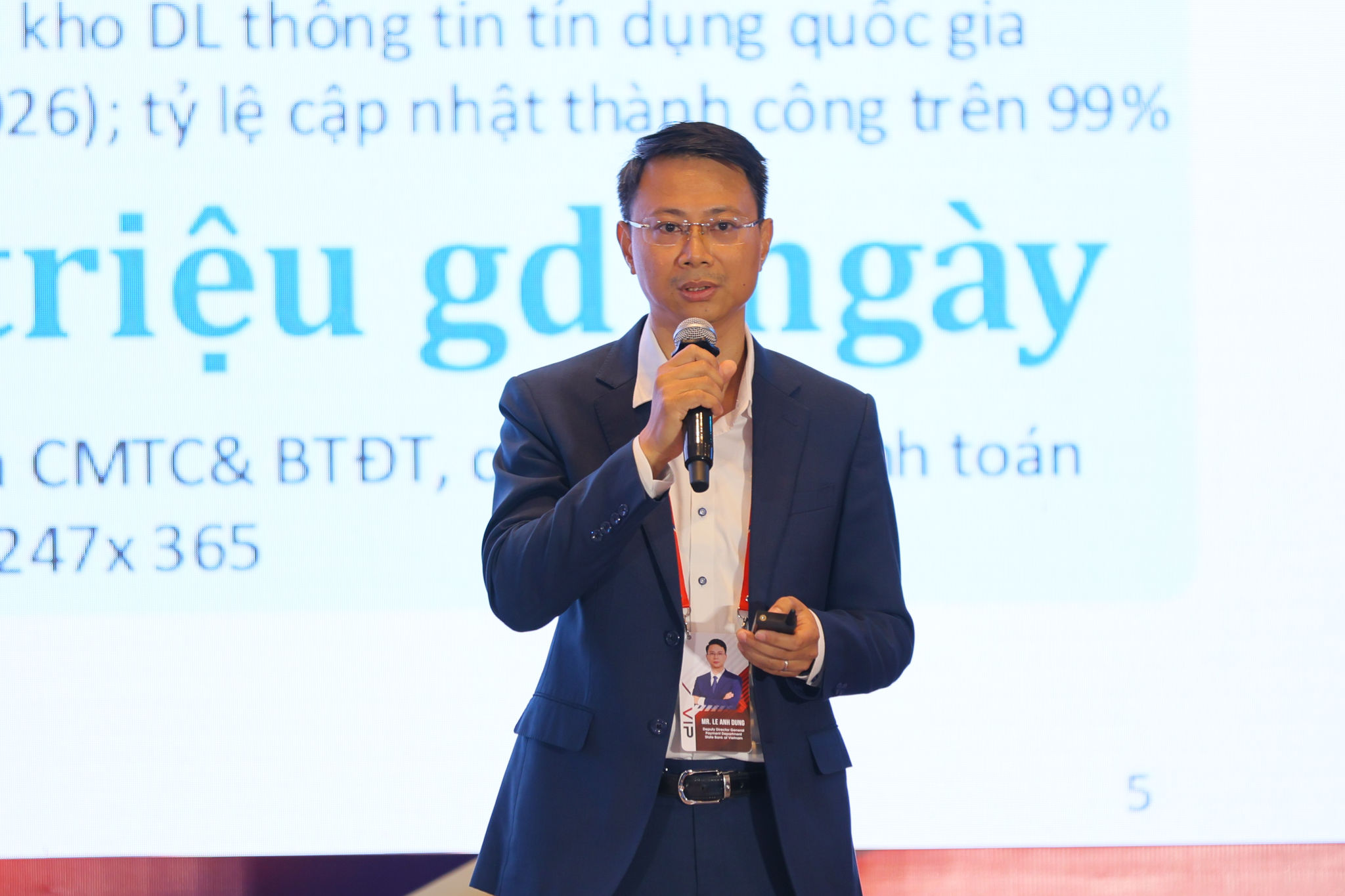 Ông Lê Anh Dũng, Phó Vụ trưởng Vụ Thanh toán, Ngân hàng Nhà nước Việt Nam chia sẻ tại Smart Banking 2026.