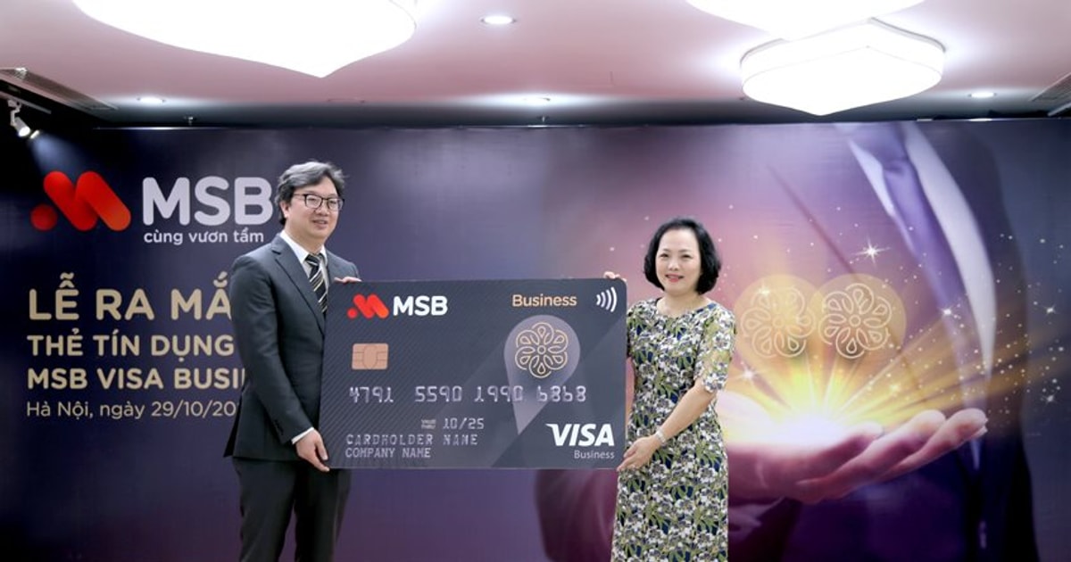 MSB ra mắt thẻ tín dụng doanh nghiệp với hạn mức đến 4 tỷ đồng