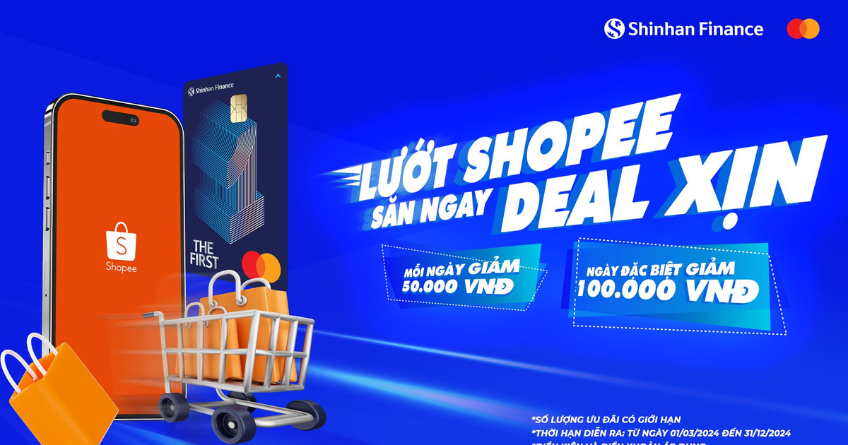 Lướt Shopee săn ngay ưu đãi xịn cùng thẻ tín dụng THE FIRST