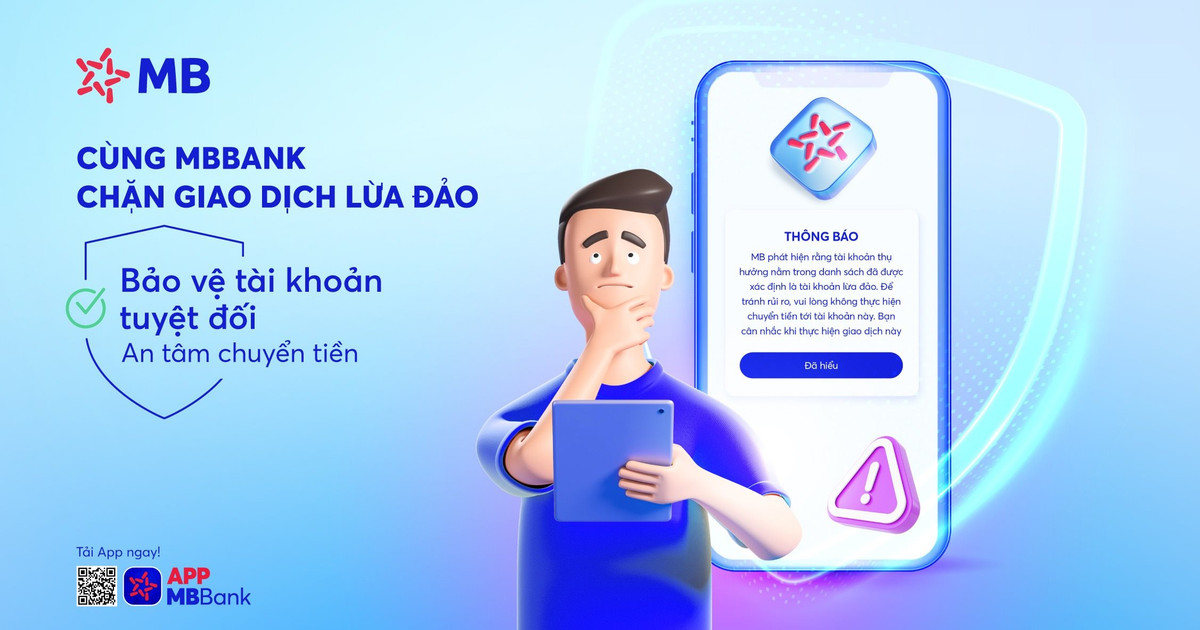 MB thêm tính năng nhận diện tài khoản lừa đảo khi chuyển tiền
