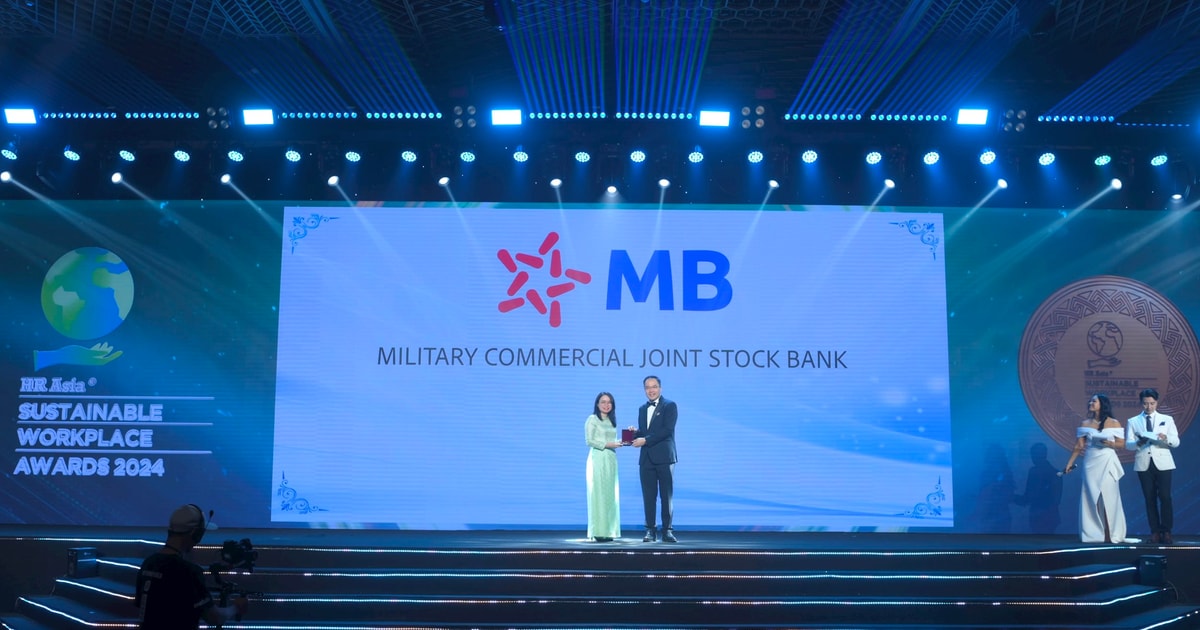 MB nhận giải thưởng “Doanh nghiệp có môi trường làm việc bền vững”