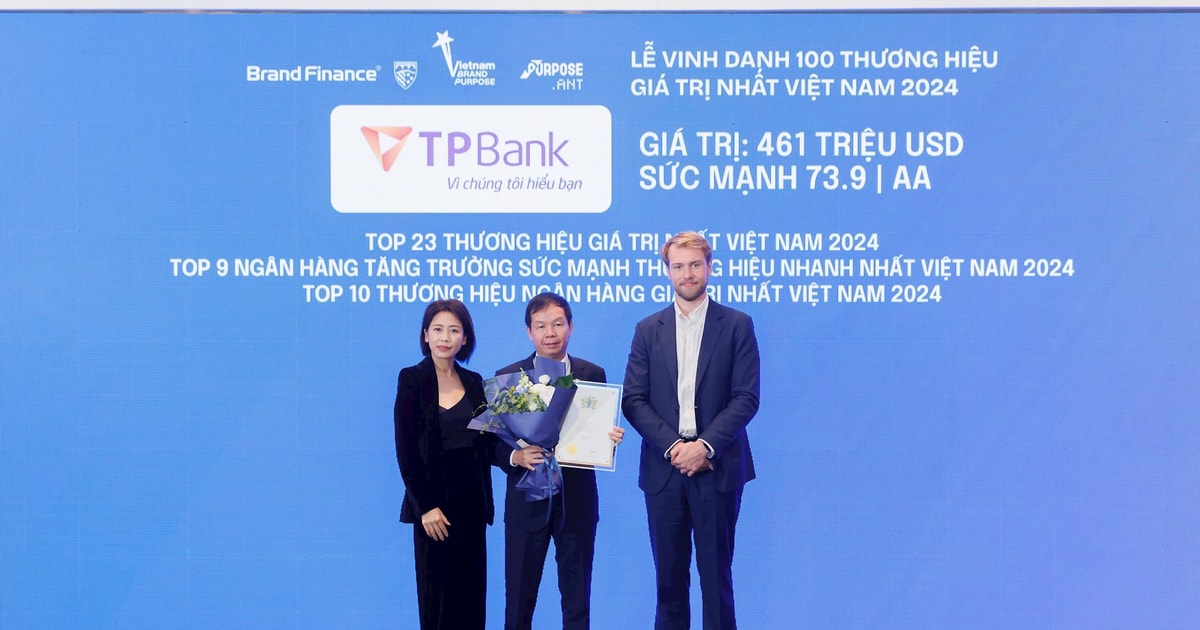 Giá trị thương hiệu của TPBank đạt mốc 461 triệu USD theo Brand Finance