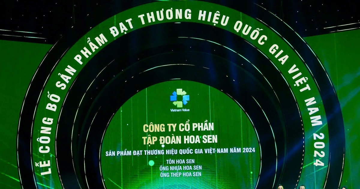 Tập đoàn Hoa Sen 7 lần liên tiếp được vinh danh Thương hiệu Quốc gia Việt Nam