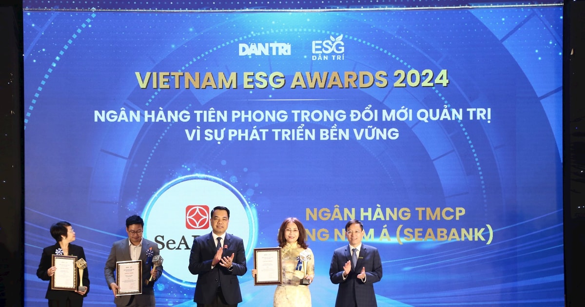 SeABank được vinh danh “Ngân hàng tiên phong trong đổi mới quản trị vì sự phát triển bền vững” tại Vietnam ESG Awards
