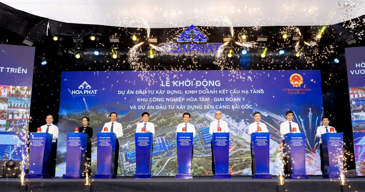 Hòa Phát khởi động dự án đầu tư KCN Hòa Tâm – Giai đoạn 1 và Cảng Bãi Gốc, có tổng vốn đầu tư 120.000 tỷ đồng