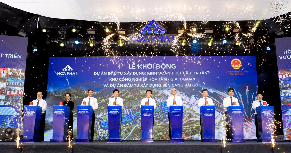 Hòa Phát khởi động dự án đầu tư KCN Hòa Tâm – Giai đoạn 1 và Cảng Bãi Gốc, có tổng vốn đầu tư 120.000 tỷ đồng