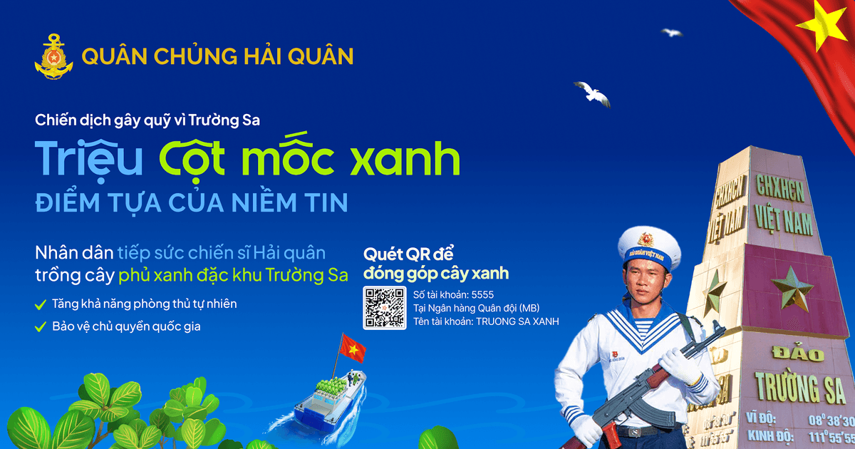 Phát động chiến dịch “Triệu cột mốc xanh” gây quỹ trồng cây phủ xanh đặc khu Trường Sa