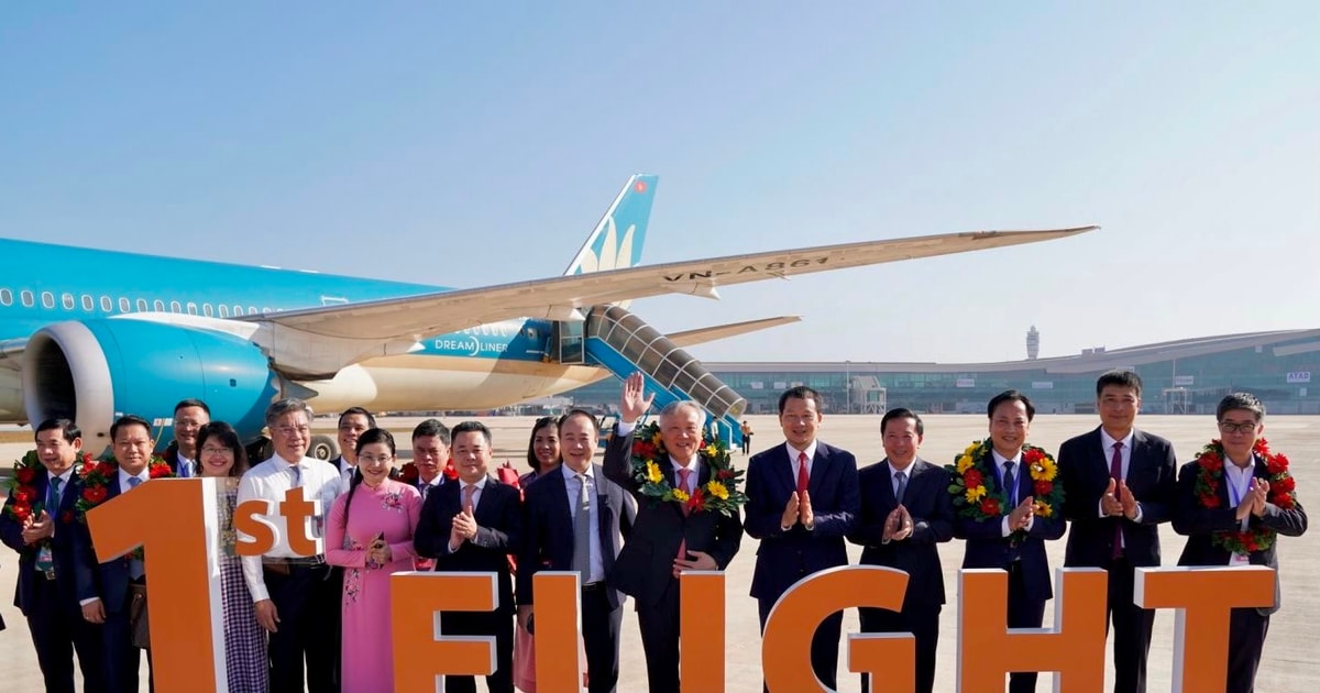 Vietnam Airlines thực hiện chuyến bay chở khách đầu tiên tại Sân bay Long Thành