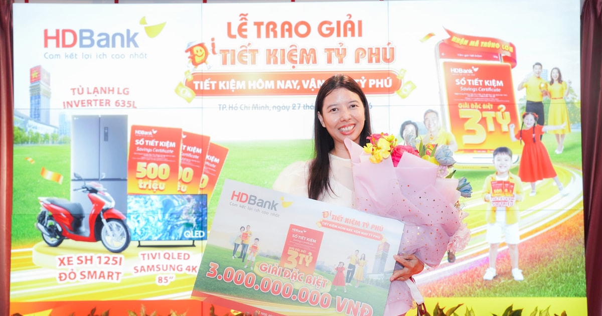 HDBank trao giải “Tiết kiệm Tỷ phú”: Nhân bội niềm vui từ những giá trị tích lũy