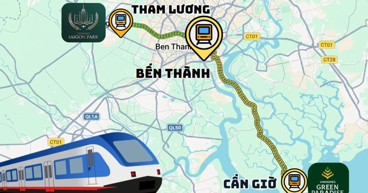 TP. Hồ Chí Minh: 2 tuyến metro mở trục thịnh vượng, 2 siêu đô thị Vinhomes tạo cực tăng trưởng mới