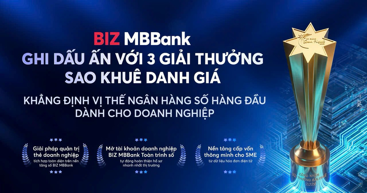 MB ghi dấu ấn với 5 giải thưởng Sao Khuê 2026