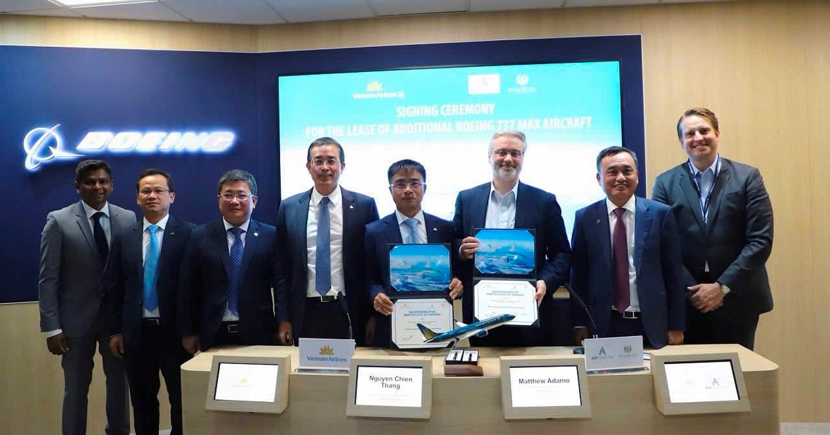 Vietnam Airlines ký thỏa thuận thuê thêm 19 máy bay Boeing 737 MAX 8