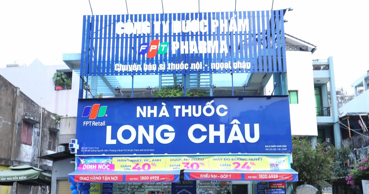Chuỗi Long Châu của FPT Retail sở hữu hơn 2.600 nhà thuốc, doanh thu tăng trưởng 33%