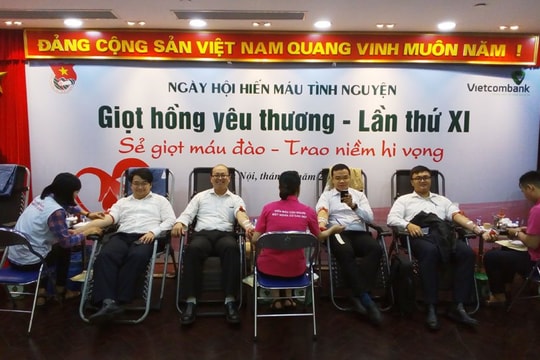 Vietcombank tổ chức thành công Ngày hội hiến máu tình nguyện “Giọt hồng yêu thương” lần thứ XI – năm 2019