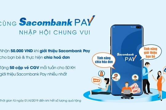 Sacombank ưu đãi khách hàng khi sử dụng tính năng chia hóa đơn trên Sacombank Pay