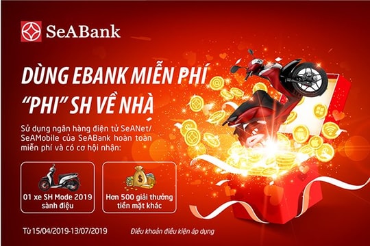 Cùng SeABank trải nghiệm ngân hàng điện tử và rinh ngay xe SH