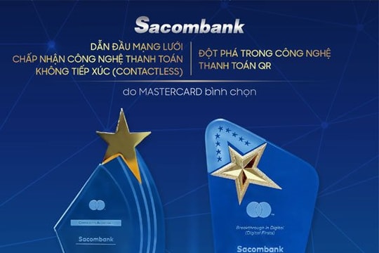 Sacombank nhận giải thưởng về thanh toán không tiếp xúc và mã QR