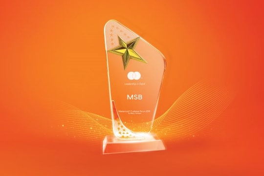 MSB top ngân hàng có thẻ thanh toán quốc tế Mastercard tốt nhất năm 2018