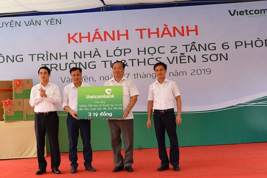 Khánh thành công trình lớp học Trường Viễn Sơn do Vietcombank tài trợ kinh phí xây dựng