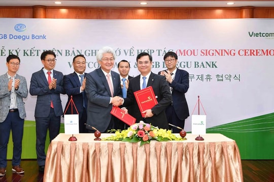 Vietcombank ký kết Biên bản ghi nhớ về hợp tác với DGB Daegu Bank