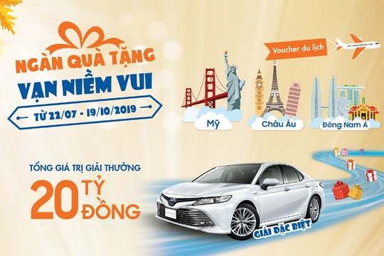 Trúng thưởng ô tô Toyota Camry cùng hàng ngàn quà tặng từ Sacombank