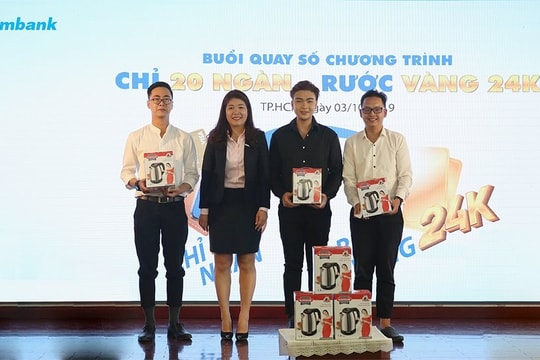 Thêm 60 khách hàng trúng giải 1 chỉ vàng 24K từ chương trình "Chỉ 20 ngàn - Rước vàng 24K" của Sacombank