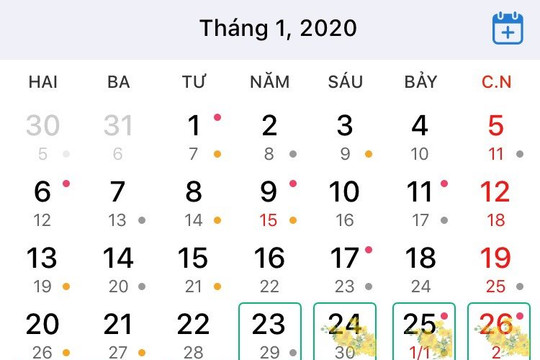 Thủ tướng chốt 7 ngày nghỉ Tết Nguyên đán Canh Tý 2020