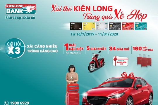 Kienlongbank chúc mừng 39 khách hàng thẻ tín dụng trúng thưởng (Đợt 1)