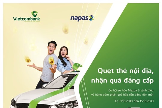Quẹt thẻ nội địa, nhận quà đẳng cấp dành cho chủ thẻ Vietcombank