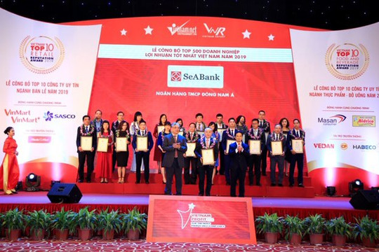 SeABank xếp hạng 70/500 doanh nghiệp tư nhân có lợi nhuận tốt nhất Việt Nam 2019