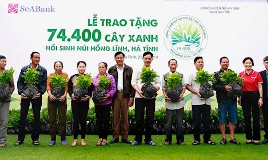 SeABank trao tặng 74.400 cây xanh hồi sinh núi Hồng Lĩnh - Hà Tĩnh