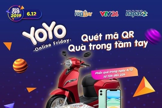 Online Friday 2019: Scan mã QR nhận Iphone 11 pro max và gần 100 quà tặng công nghệ từ NAPAS