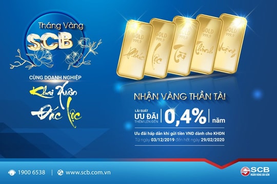 SCB dành ưu đãi lớn cho khách hàng tổ chức và doanh nghiệp