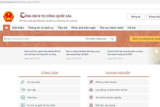 Tiếp tục nâng cấp Cổng dịch vụ công bảo đảm kết nối, tích hợp