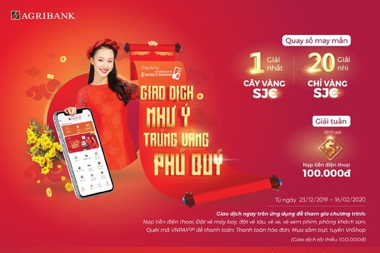 Giao dịch như ý - Trúng vàng Phú Quý với Agribank E-Mobile Banking