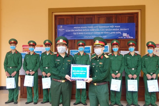 Ngân hàng Shinhan tiếp sức đội ngũ y bác sỹ và quân nhân tại 3 điểm cách ly ở tỉnh Lạng Sơn