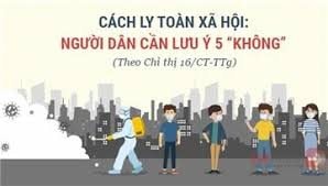 Hướng dẫn thực hiện Chỉ thị 16/CT-TTg về cách ly xã hội