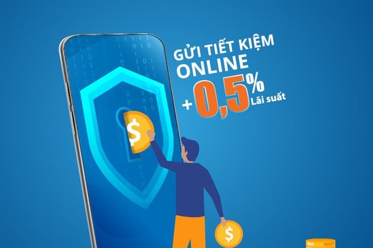 Gửi tiết kiệm qua ứng dụng của Sacombank được tặng đến 0,5% lãi suất