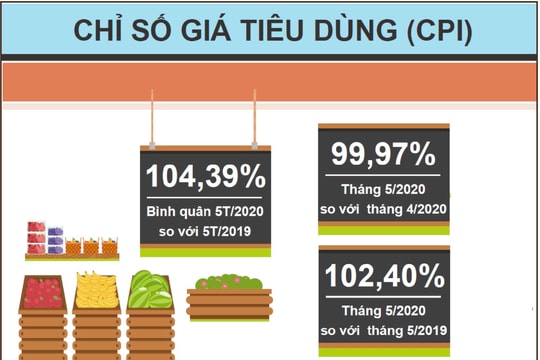 CPI tháng 5/2020 giảm nhẹ so với tháng trước đó