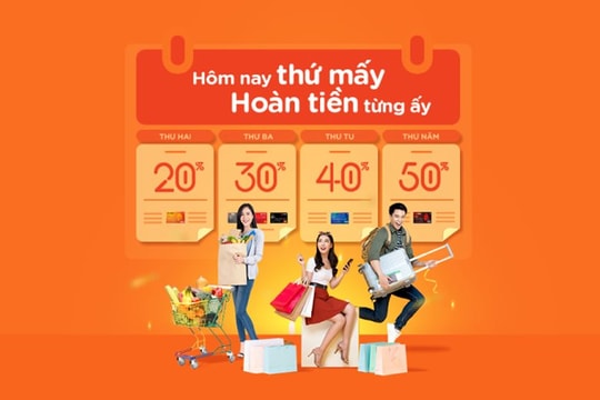 Hoàn tiền tới 50% các ngày trong tuần với thẻ quốc tế MSB