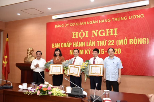 Phó Thống đốc Thường trực NHNN Đào Minh Tú đón nhận Huy hiệu 30 năm tuổi Đảng